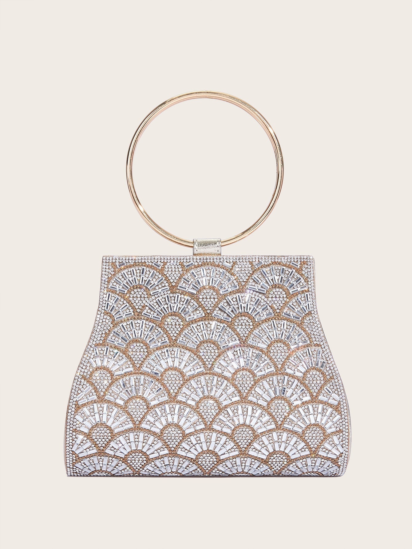 Dinner Bag Inlaid With Diamond PU European And American Chain