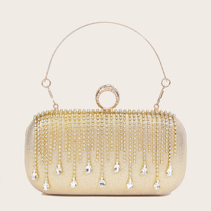 Tassle Diamond Handbag Ladies Wedding Party Portable Chain