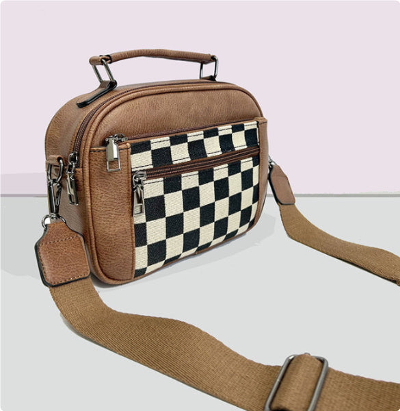 Women's Bag Chessboard Multi-compartment Fashion Handbag