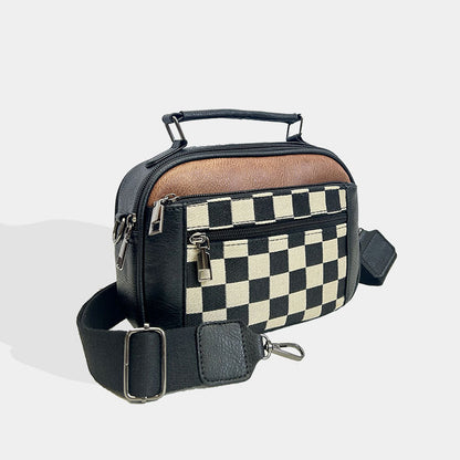 Women's Bag Chessboard Multi-compartment Fashion Handbag