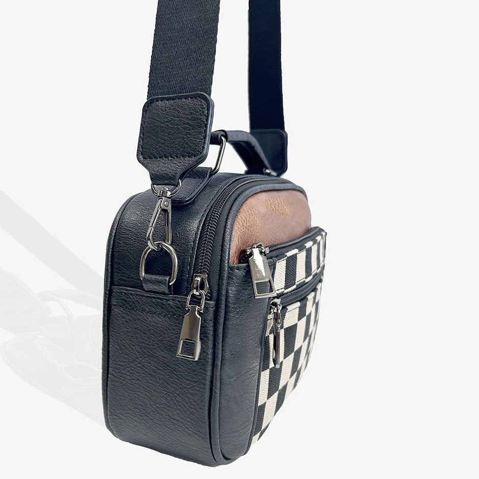 Women's Bag Chessboard Multi-compartment Fashion Handbag