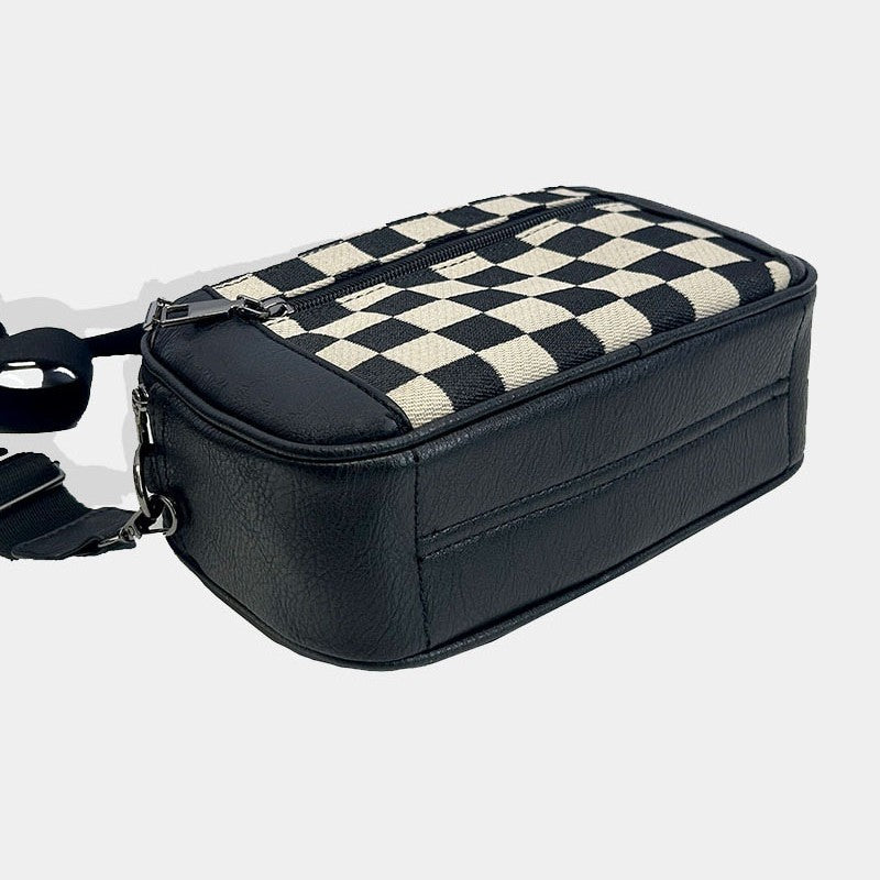 Women's Bag Chessboard Multi-compartment Fashion Handbag