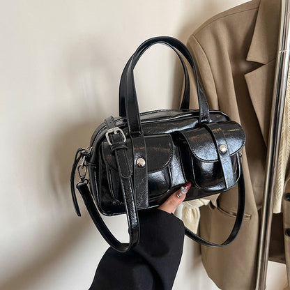 Large Capacity Women's Fashion Shoulder Messenger Portable Boston Bag